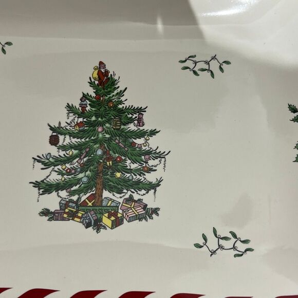 Spode Multicolor Christmas Tree Peppermint Dessert Tray - Picture 10 of 11